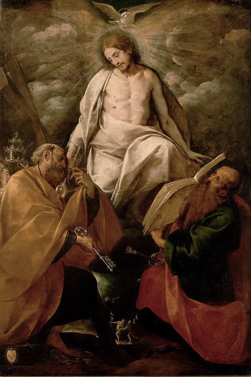 I santi Pietro e Paolo adorano il Cristo - Kunsthistorisches Museum Wien